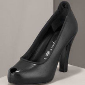 Nanette Lepore Peep Toe Pump Black 8.5